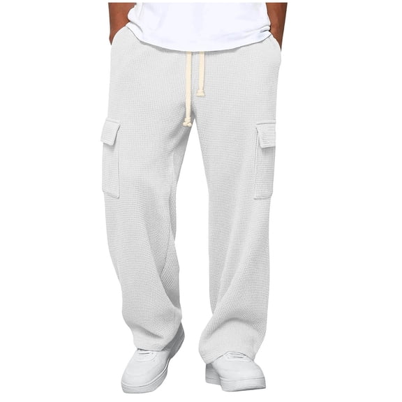 Dagugfen Sweatpants for Men Loose Fitted Drawstring Elastic Waist Running Basketball Pants with Pockets
