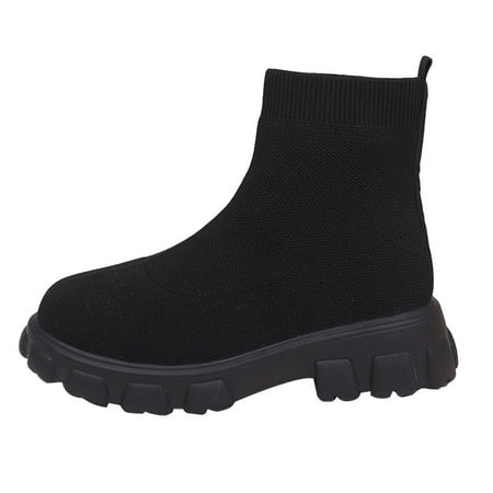 

Solid Color Mesh Weaving Socks Shoes Comfortable Thick Sole High Top Board Sneakers Women‘s Footwear