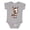 AC-Heather Grey, variant on Cute Baby Donkey Boys or Girls Baby Bodysuit