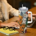 thumbnail image 6 of Lsque Scooby-Doo Pattern 40 OZ Ice Bully Cup with Handle and Straw, Double Wall Stainless Steel Tumbler Travel Coffee Cup with Lid for Christmas Present, 6 of 8