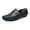 Blue, variant on Mens Leather Loafers Slip-Ons Casual Driving Flat Walking Moccasin Business Boat Shoes Fashion Slipper Wedding 6 Black