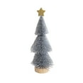 thumbnail image 2 of Slim Christmas Trees Mini Sisal Bottle Brush Trees Small Artificial Christmas Tree with Wooden Base Christmas Pine Decor for Autumn Winter Holiday Home Table Holiday Party Decor(Gray), 2 of 6