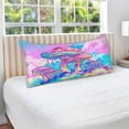 thumbnail image 5 of Coolnut Beautiful Colorful Mushrooms Body Pillow Cover with Zipper, Soft and Cozy Fuzzy Fleece Body Pillow Case Cover 21 x 54 in, Plush Long Body Pillow Pillowcase Home Decor Gifts, 5 of 7