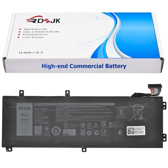Batería para laptop RDSJ V0GMT 11.4V 56Wh para Dell G7 17