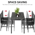 thumbnail image 5 of MIERES 5 Piece Dining Table Set for 4,Faux Marble Kitchen Table and Chairs for 4, Modern Dining Room Table with 4 Chairs,Dinner Table Set for Small Spaces, Black, 5 of 6