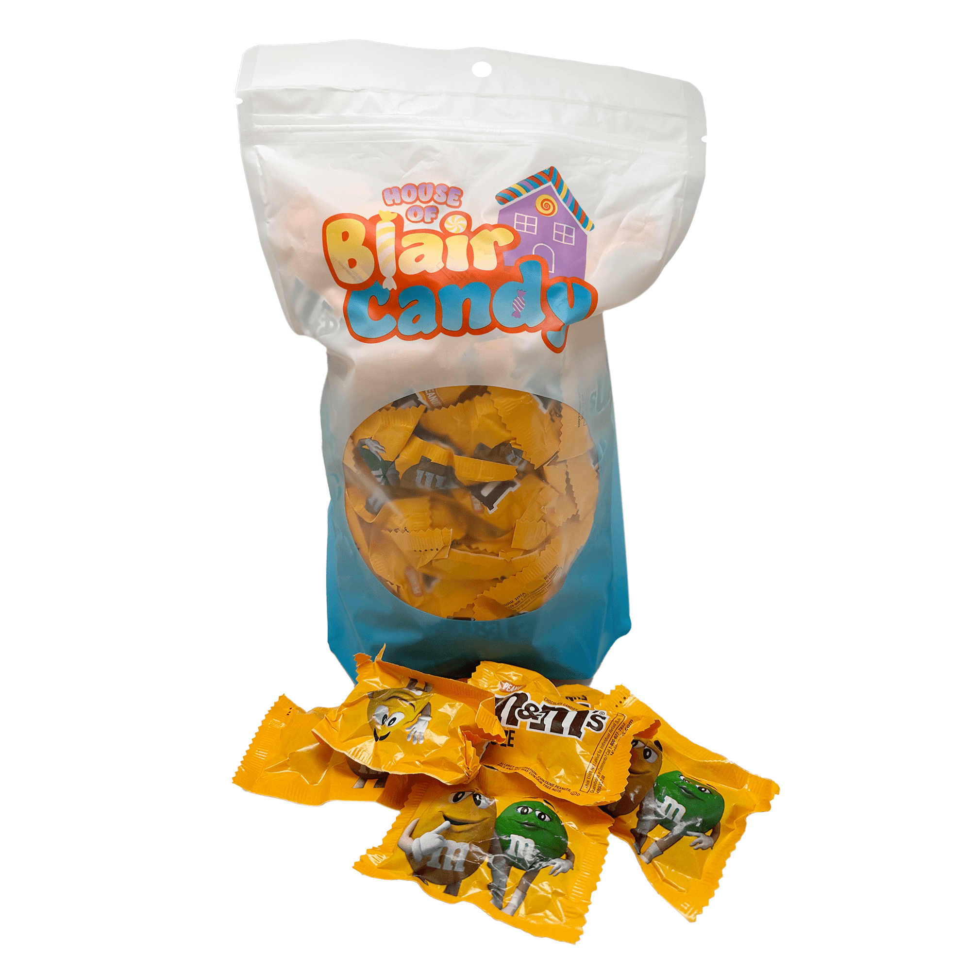 Blair Candy│Milk Chocolate Peanut M&Ms Fun Sized Individual Bags - 3 lbs. Resealable Candy Bag
