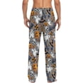 thumbnail image 2 of HPINK-T Halloween Pumpkin Ghost Men's Pajama Pants Soft Comfy Sleep Lounge Pants Pjs Bottoms with Pockets, 2 of 7