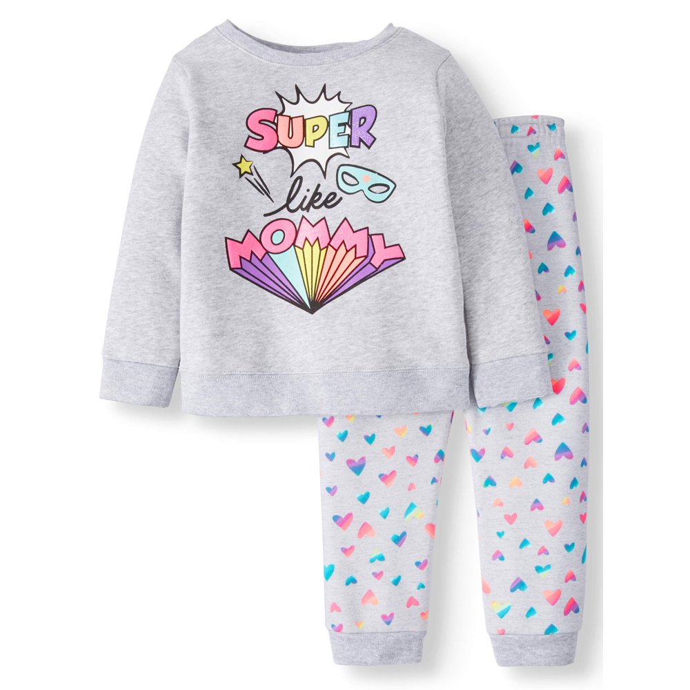 Garanimals - Fleece Sweatshirt & Printed Sweatpants, 2pc Outfit Set ...