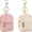 2pcs-A, variant on Mini Backpack Keychain, Cute PU Leather Coin Purse Pouch with Zipper, Tiny Keychain Bag for Women Girls, Small Card Holder Organizer for Lipstick Keys Coins, Backpack Charm Accessory Gift