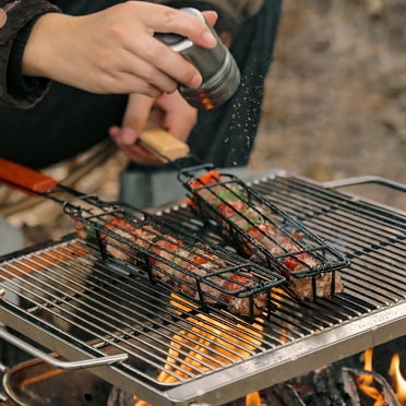 Baking net,Picnic Portable Wood Bbq Tool Picnic Portable Wood Handle Tool Picnic Portable Mewmewcat Dsfen
