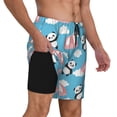 thumbnail image 2 of Fotbe Panda Flying in the Sky Traje de Baño para Hombre – Shorts de Natación de Secado Rápido con Forro y Bolsillos-Large, 2 of 6