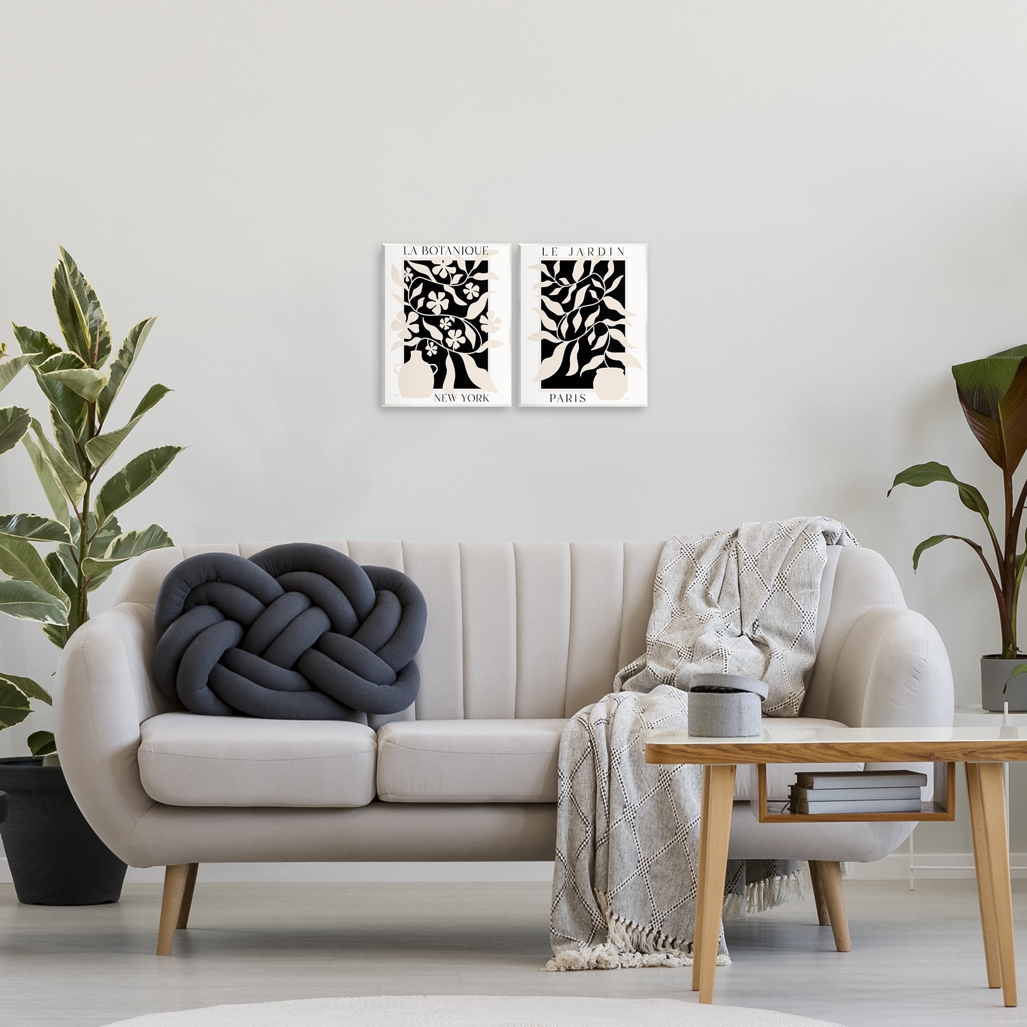 Stupell Industries New York & Paris Botanicals 2 Piece Wall Plaque Art Set, design by Natalie Carpentieri