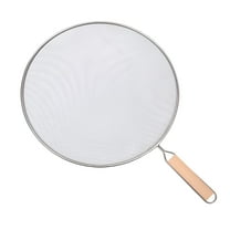 ACDANC 8" Stainless Steel Oil Splatter Screen Frying Pan Mesh Guard Kitchen Cooking Handle Hot Oil Splash Guard Fine Mesh Frying Pan Shield for Kitchen Cooking Supplies