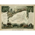 thumbnail image 2 of Levasseur, Victor 18x15 Gold Ornate Wood Framed with Double Matting Museum Art Print Titled - Atlas Nationale Illustre V, 2 of 4