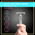 thumbnail image 2 of EXLEAF Classic 3-Piece Double Edge Safety Razor Wet Shaving for Men Women with Platinum Blade and Mirrored Travel Case, 2 of 9