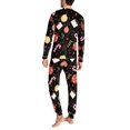 thumbnail image 4 of Renewold Men's Pajamas Sets Long Sleeve with Pants Soft Sleepwear O Neck 2 Piece Candy Canes Xmas Ball Pjs Joggers Loung Set with Pockets Christmas Family Pajama Size XL, 4 of 5