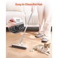 thumbnail image 3 of VEVOR Pet Hair Removal Broom, 58.46 in Adjustable Long Handle, Rubber Broom with Built in Squeegee Reusable Dog Cat Hair Remover, for Couch Furniture Hardwood Floor Tile, 3 of 9