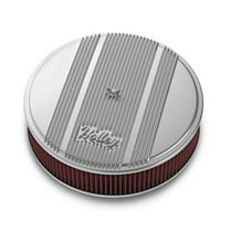 Holley 120-151, 14X3 Die Cast Finned Alm Air Cleaner  Polished Performance