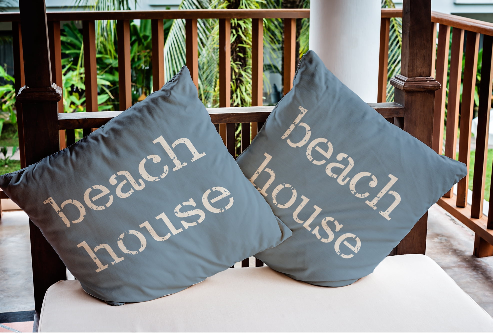 Simply Daisy 18" x 18" Beach House Nautical Indoor/Outdoor Throw Pillow