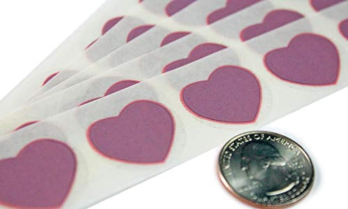 My Scratch Offs 1 Inch Pink Heart Scratch Off Sticker Label - 100 Pack