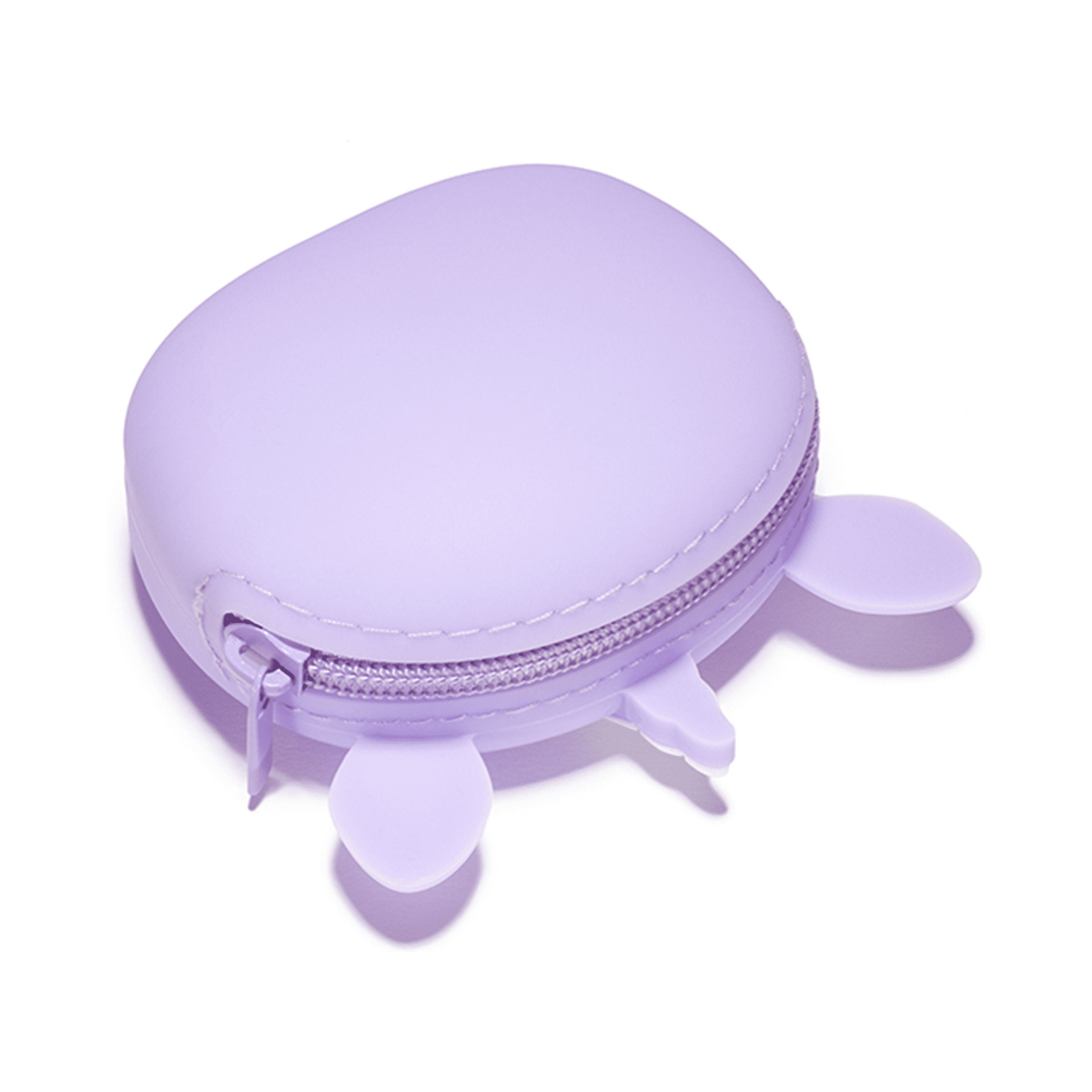 Claire's Girls’ Purple Unicorn Jelly Coin Purse with Zipper, Silicone, 4” W