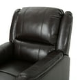 thumbnail image 4 of GDF Studio Pismo Contemporary Upholstered Swivel Gliding Recliner, Brown Faux Leather, 4 of 9