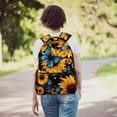 thumbnail image 6 of Sunflower Butterfly Backpack Lightweight Bookbag Travel Rucksack Laptop Daypack for Women Men, 6 of 6