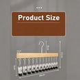 thumbnail image 7 of Closet Organizer with 12 Clips, Pants Hangers with Clips, Legging Organizer 360° Rotating Space Saving Hanging Closet Organizers and Storage (Wood, 1PC), 7 of 7