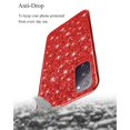 thumbnail image 3 of Phone Case for Samsung Galaxy S20 FE Case Glitter Sparkle Gold, Samsung S20 FE 5g Case Silicone Anti-Fingerprint Glamorous Bling Shiny Cover Thin (Red), 3 of 7