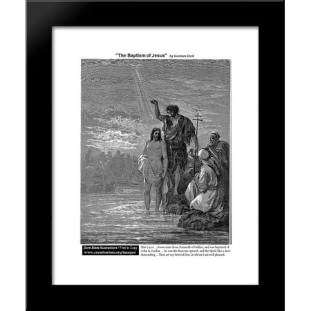 The Baptism Of Jesus 20x24 Framed Art Print by Gustave Dore