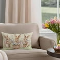 thumbnail image 7 of Easter Bunny Throw Pillow Cover 12x20 Inch Rabbit Flower Basket Outdoor Rustic Farmhouse Spring Decorations Wildflower Decorative Cushion Case for Home Sofa  Living Room Decor, 7 of 7