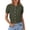 Army Green, variant on Womens Knit Cardigans Round Neck Short Sleeve Button-Front Cropped Comfortable Casual Everyday Summer Tops Brown XL