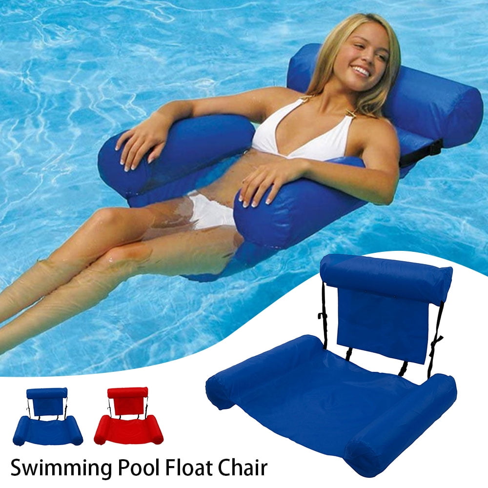 UK Swimming Floating Chair Pool Seats Inflatable Lazy Water Bed Lounge Chair Toy 
