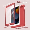thumbnail image 6 of JETech Kids Case for iPad 10.2-Inch (9th/8th/7th Generation, 2021/2020/2019) with Built-in Screen Protector, Shockproof Full-Body Handle Stand Tablet Protective Cover (Red), 6 of 7