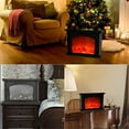 thumbnail image 2 of WOVTE LED Fireplace Faux Flame, Rectangle Fireplace Lantern Portable Led Lantern Battery Operated and USB Operated 6 Hours Timer for Hanging Sitting Decoration Indoor & Outdoor( No Heater,11x4.7x8 Inc, 2 of 6