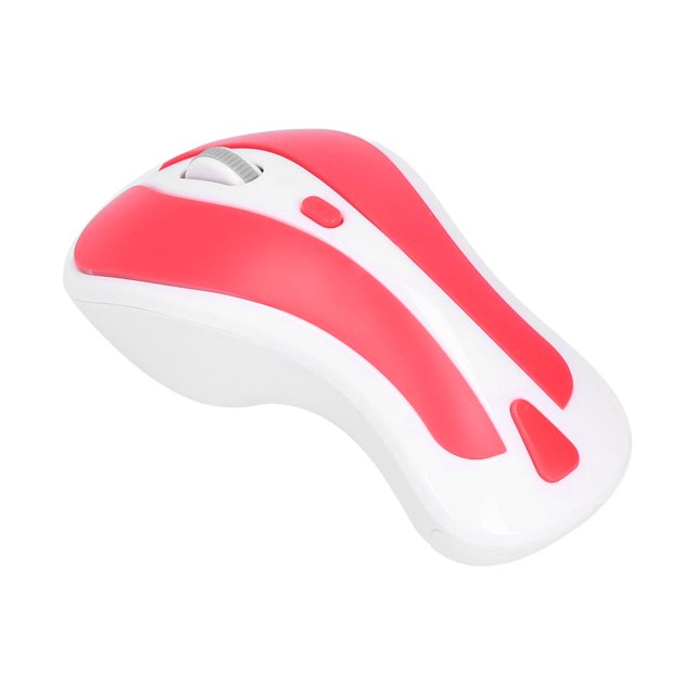 Ratón inalámbrico de transmisión de 2,4 GHz, accesorios de ordenador portátiles para Win 2000/XP/Vista/7, blanco y rojo