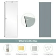 thumbnail image 2 of Gymax 43'' x 15'' Wall Mounted Frameless Mirror Full Length Vertically or Horizontally, 2 of 10