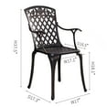 Withniture HeavyDuty Outdoor Dining Chairs Set of 2, Metal Patio