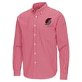 thumbnail image 2 of Men's Antigua Red Portland Trail Blazers Ellis Woven Tri-Blend Button-Down Shirt, 2 of 3
