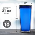 thumbnail image 5 of 21 oz. Tundra Translucent Plastic Tumblers (Blank - Blue, • 10 tumblers), 5 of 5