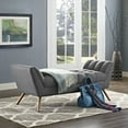 thumbnail image 6 of Modway Response Medium Modern Finely Upholstered Fabric Bench in Gray, 6 of 6