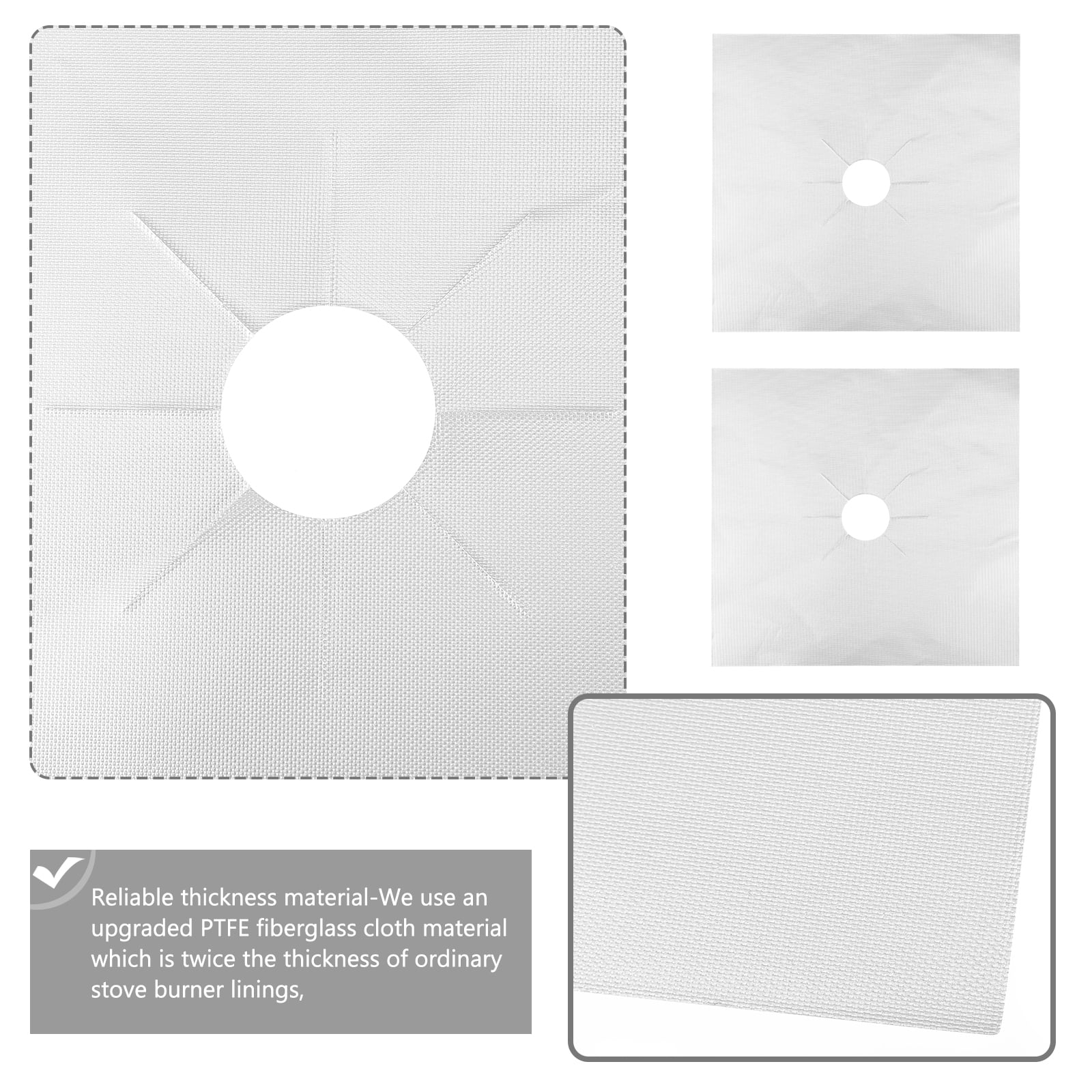 Gas Stove Protection Mat Range Protectors Fiberglass Oven Burner Covers Pad 16 Pcs