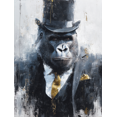 thumbnail image 1 of Dapper Gorilla Tuxedo Canvas Wall Art 15.75x11.81 Inches, 1 of 8