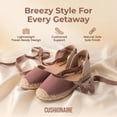 thumbnail image 4 of Cushionaire Talisa Espadrilles for Women, Closed Toe Wedge Sandal with Elastic Ankle Strap and Jute Wrapped Sole, 4 of 19