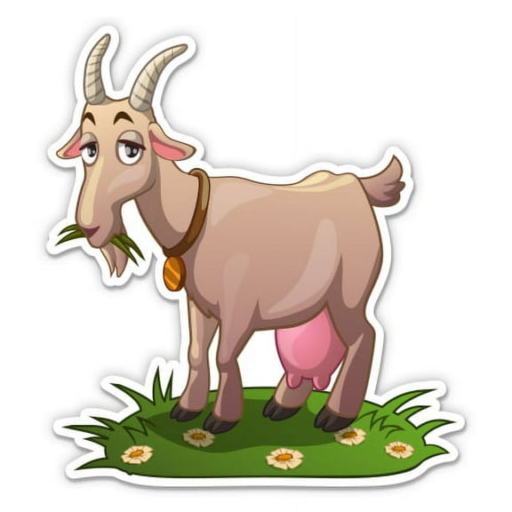Funny Goat - 3" Vinyl Sticker - For Car Laptop I-Pad Phone Helmet Hard Hat - Waterproof Decal