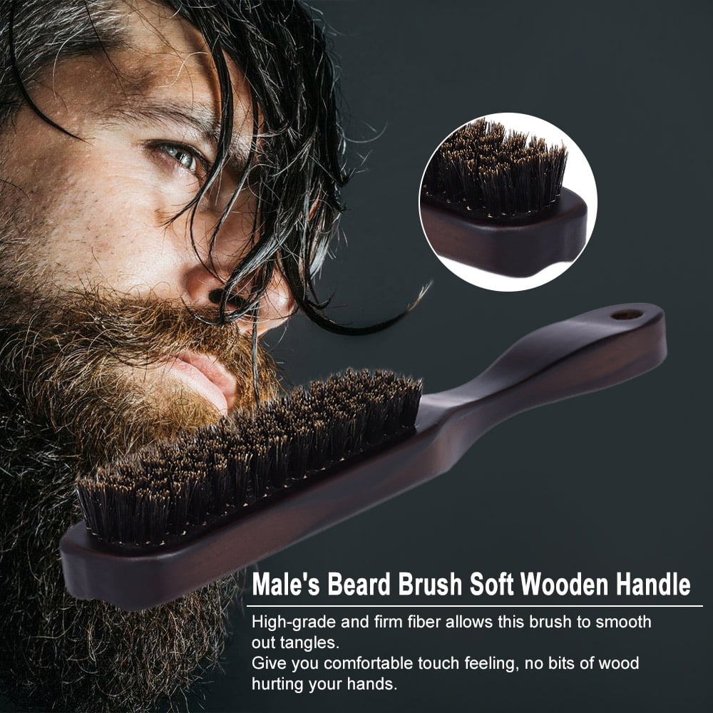 Male's Facial Beard Brush Wooden Mustache Comb Men Shaving Brush