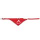 thumbnail image 3 of Moda mascota bufanda cráneo cabeza patrón perro collar ajustable PU cuello bufanda ropa para mascotas rojo XS, 3 of 5