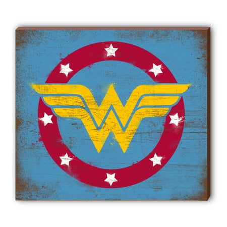 DC Comics, "Wonder Woman" Distressed Logo on MDF