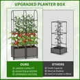 thumbnail image 2 of MOPHOTO 16"X32"x73" Raised Garden Bed Planter Box with Trellis for Climbing Vegetables Plants, Tomatoes Planters Outdoor Tomato Cage with Wheels, Indoor Outdoor Use, 2 of 10