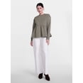 thumbnail image 3 of Scenario Women's Peplum Fleece Pullover with Long Sleeves, Size XS-XXXL, 3 of 6